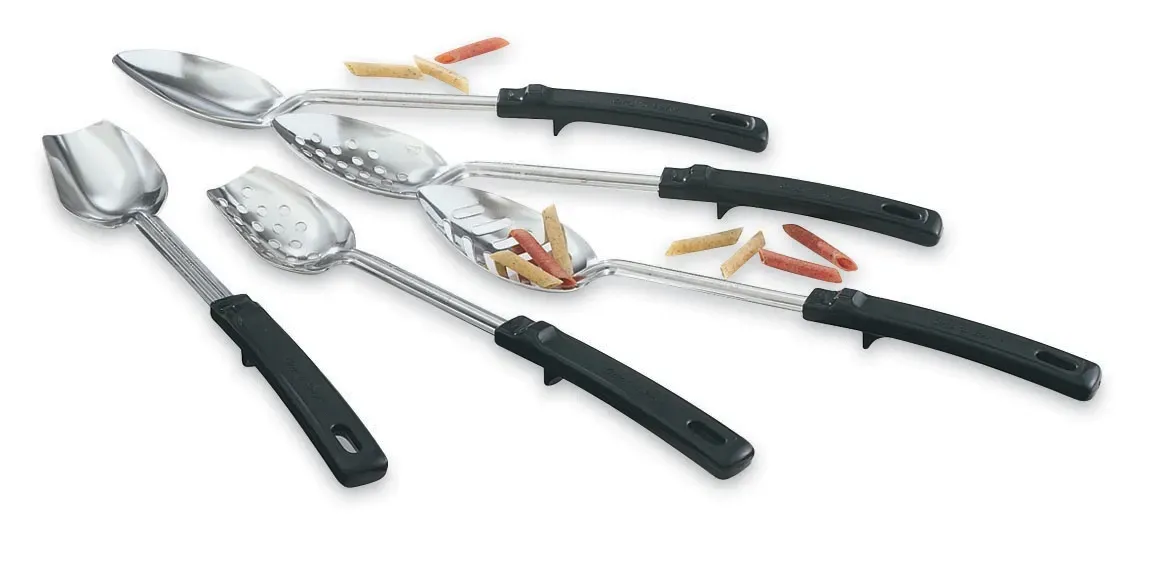 Vollrath 46947, Serving Spoon, Slotted, Black, Stainless Steel