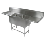 John Boos , 2PB24-2D30, Sink, (2) Two Compartment