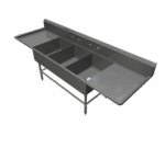 John Boos , 3PB184-2D24, Sink, (3) Three Compartment