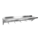 John Boos , BHS1624PR-14/304, Overshelf, Wall-Mounted With Pot Rack