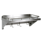 John Boos , GRWS24-UB, Overshelf, Wall-Mounted With Pot Rack