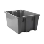 Rubbermaid , FG172100GRAY, Tote Box, Gray, Surface Plastic, 19-1/2" W