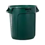 Rubbermaid , FG261000DGRN, Trash Can / Container, Commercial, 10 Gallon, Plastic, Round